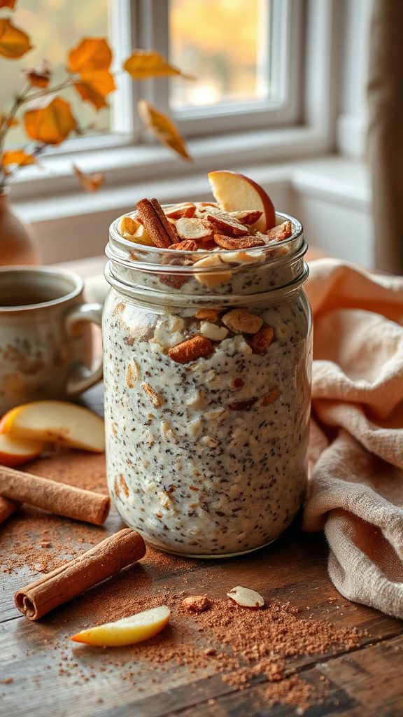 nutty almond apple chai oats