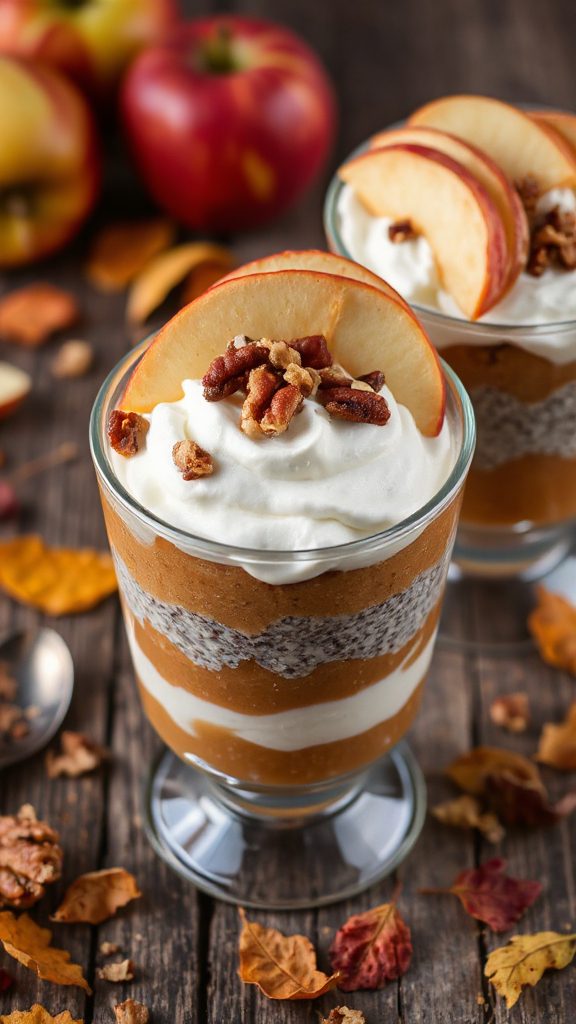 nutty apple chia parfait