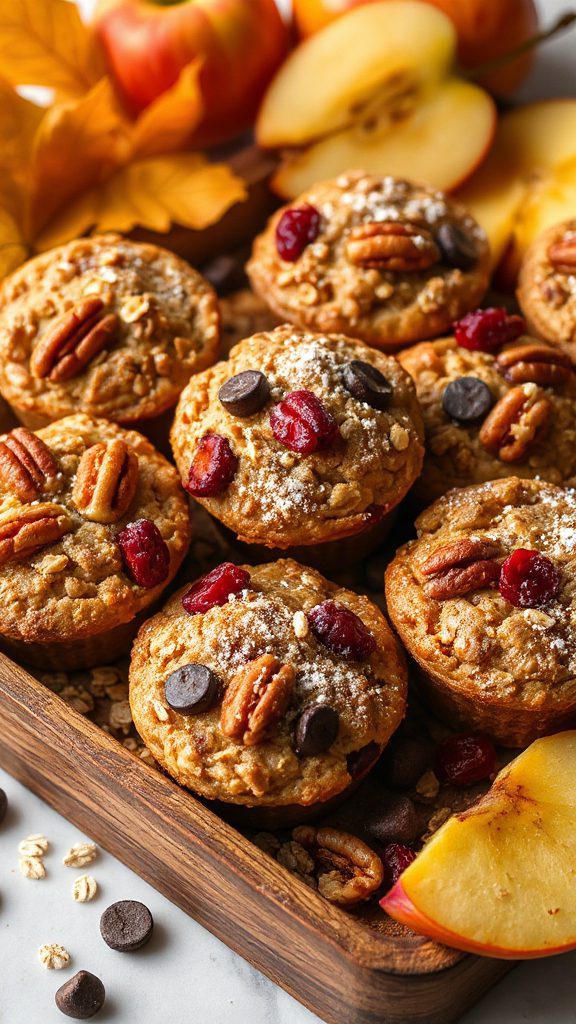 nutty apple cranberry oat cups