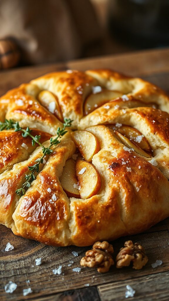 nutty apple herb focaccia