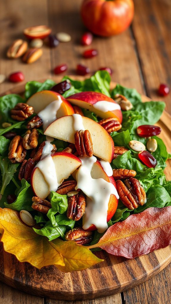 nutty apple pecan salad