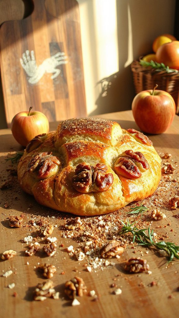 nutty apple sourdough focaccia