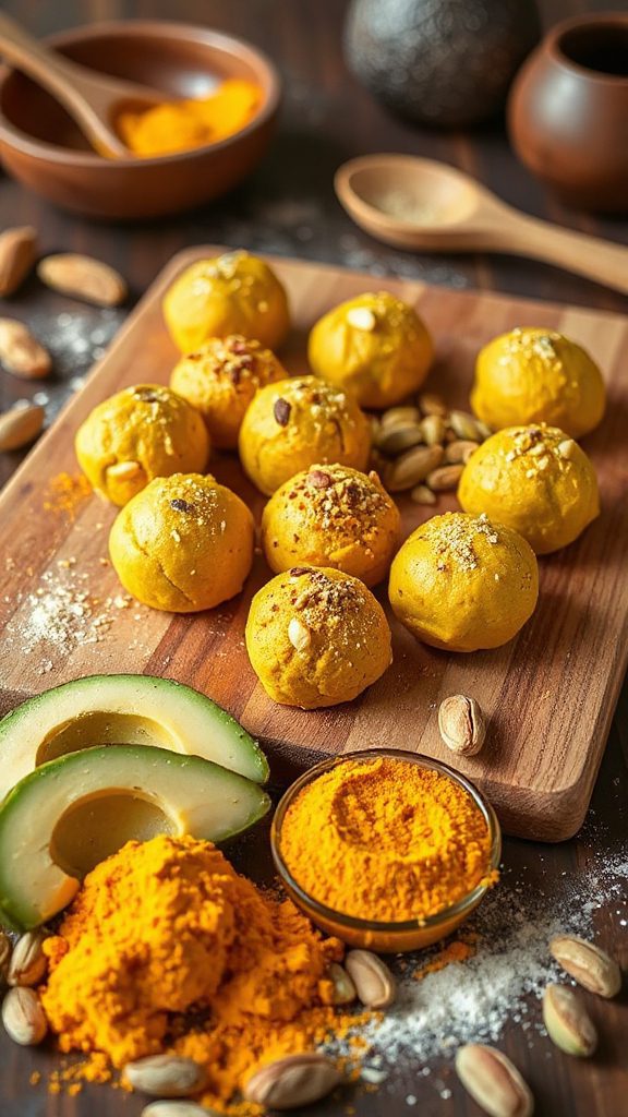nutty avocado turmeric bites