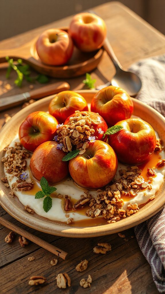 nutty baked apple dessert