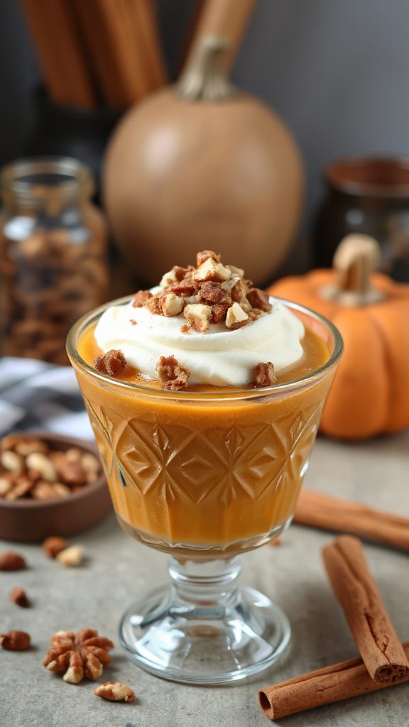 nutty pumpkin cinnamon parfait