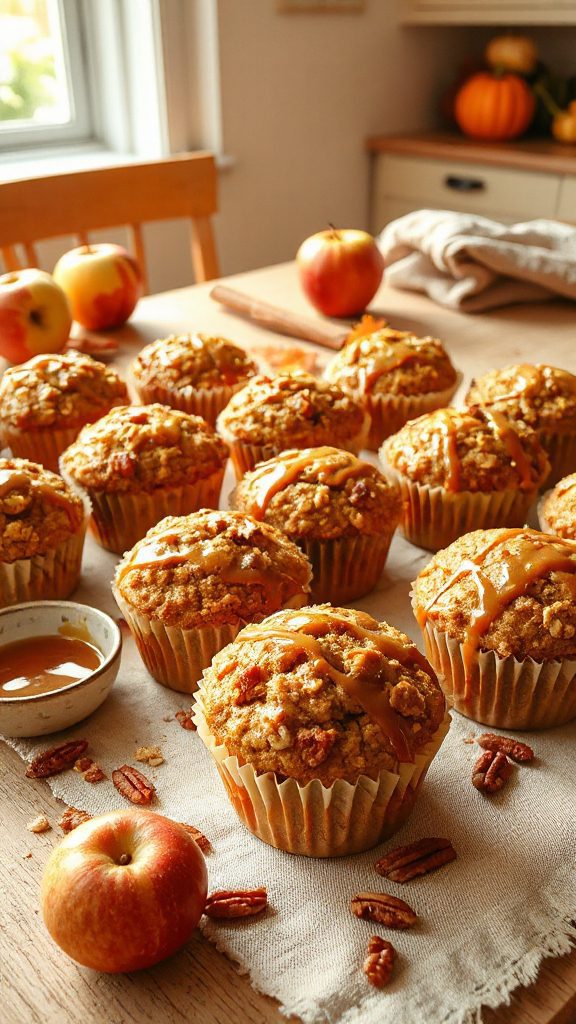 oatmeal caramel apple muffins