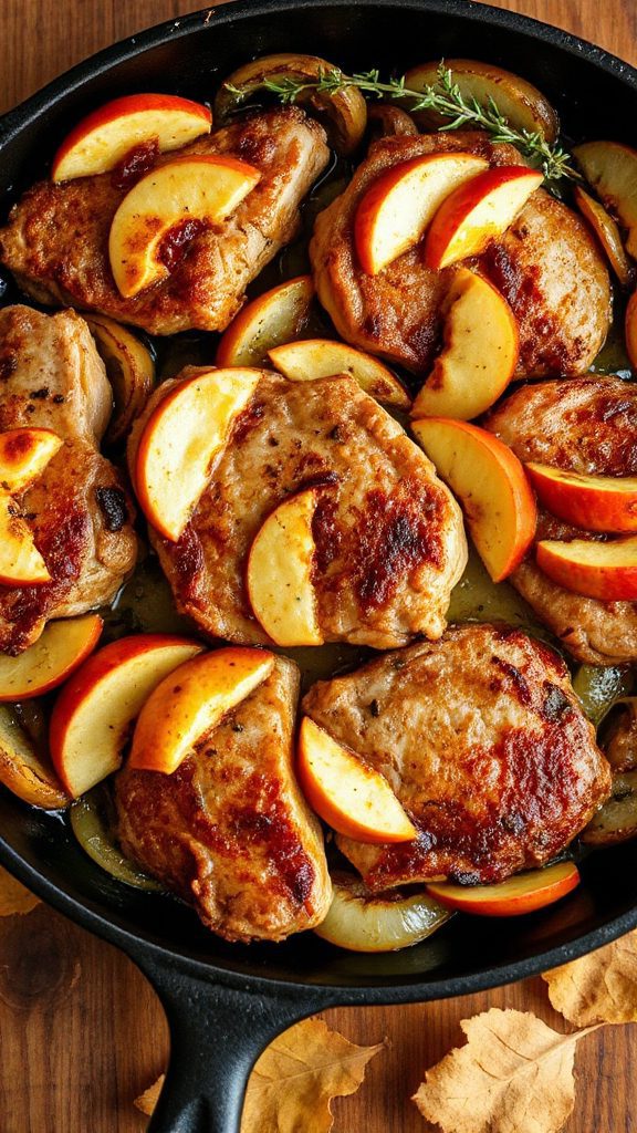 one pan pork chops meal