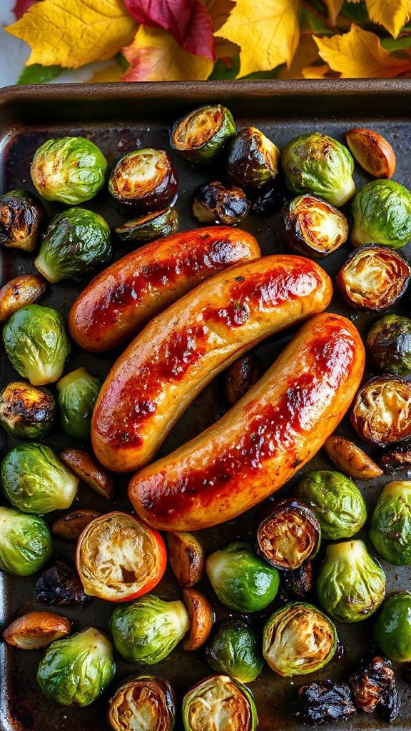 one pan sausage and brussels
