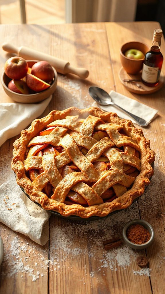 paleo cinnamon maple apple pie