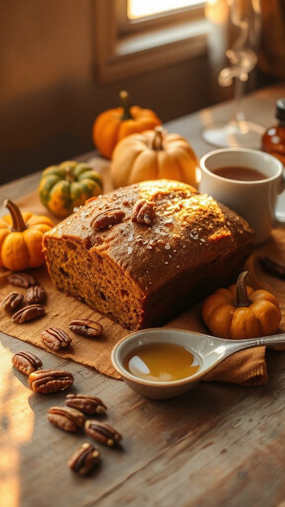 paleo pumpkin pecan bread
