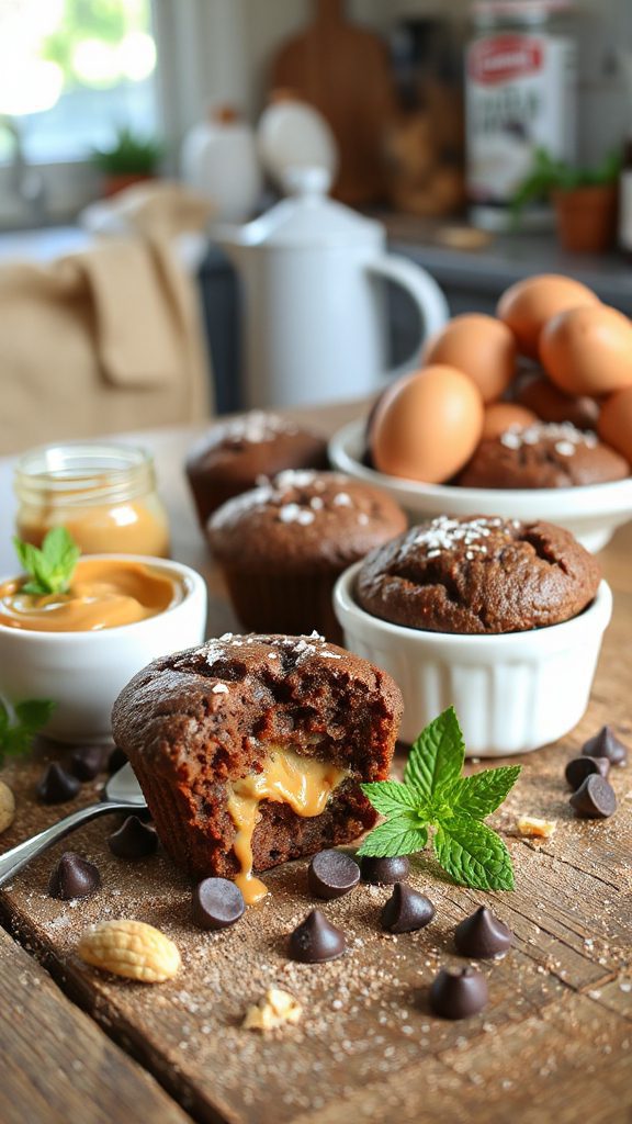 peanut butter chocolate muffins