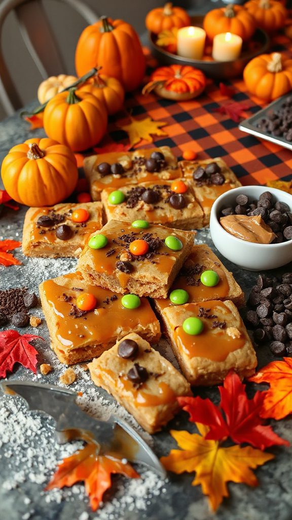 peanut butter halloween bars