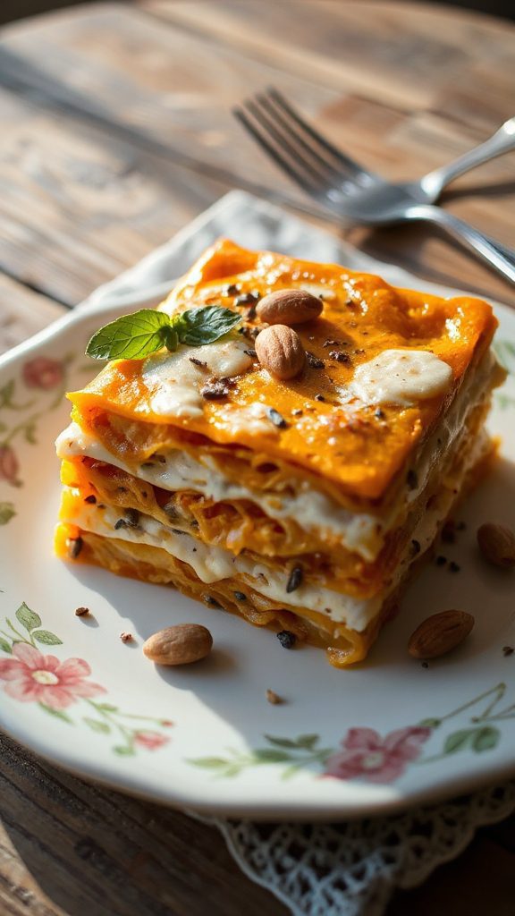 plant based pumpkin lasagna recipe