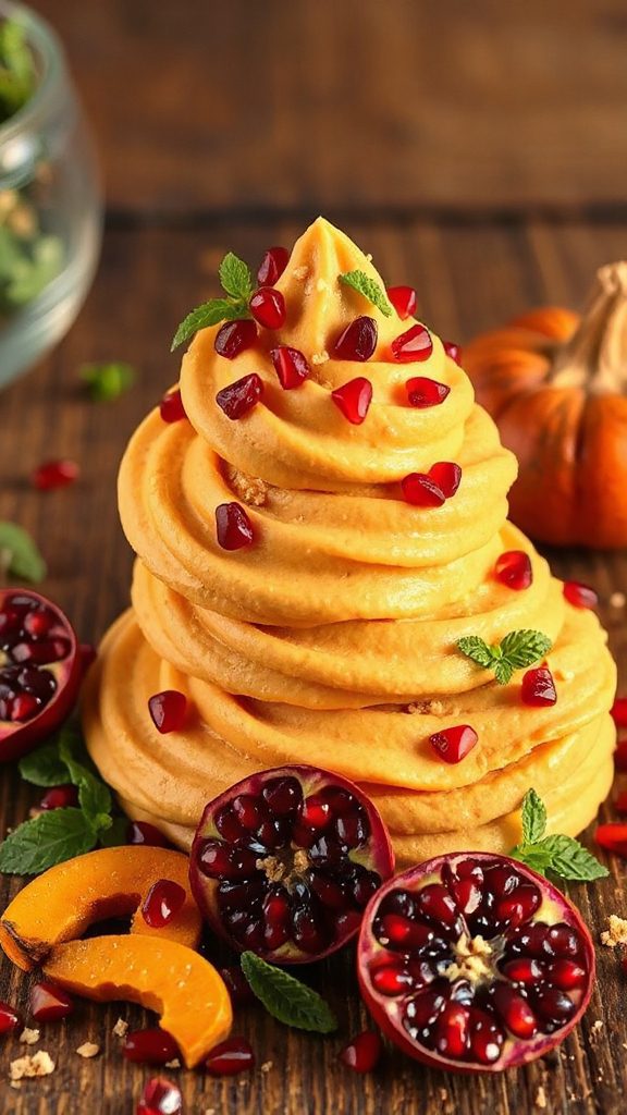 pomegranate pumpkin ice cream delight