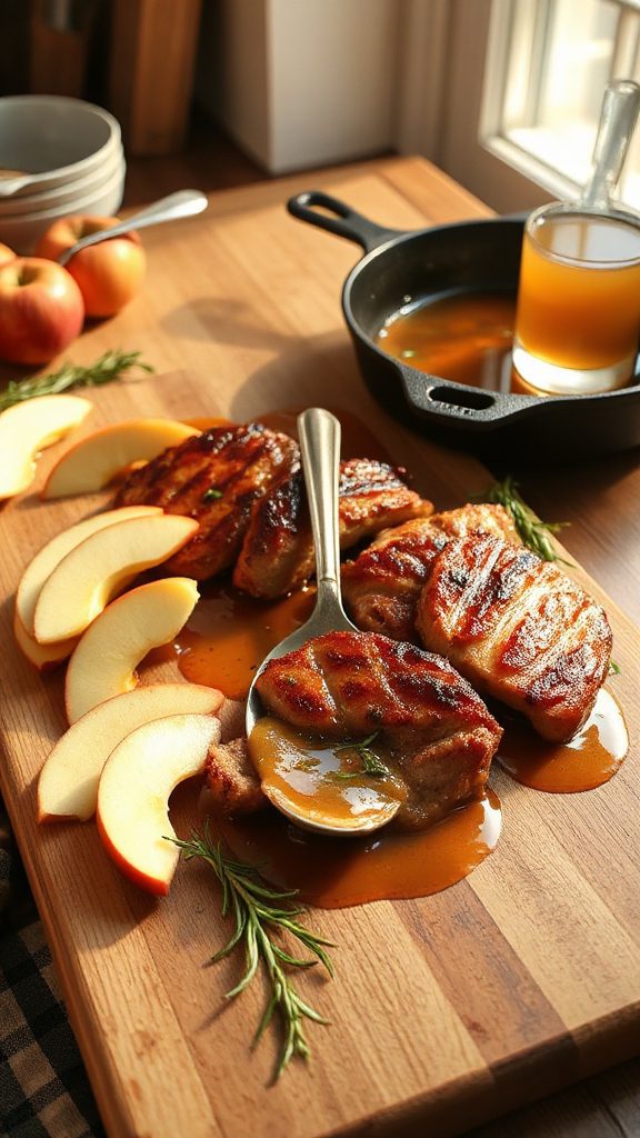 pork medallions with apple sauce