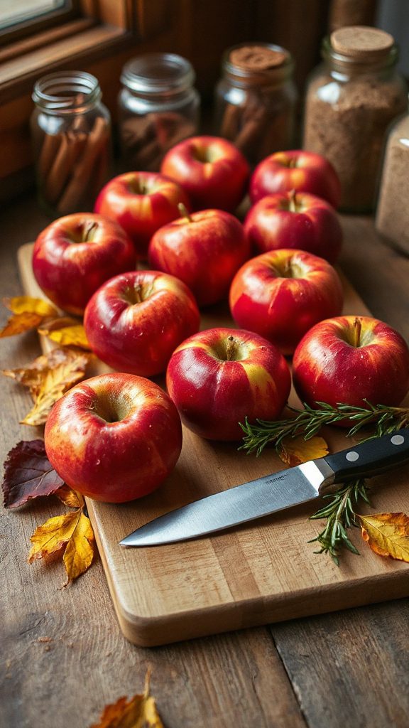 prepare and season apples