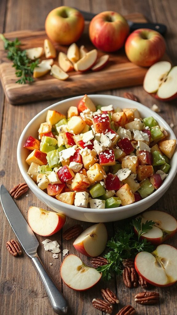 prepare apples and celery