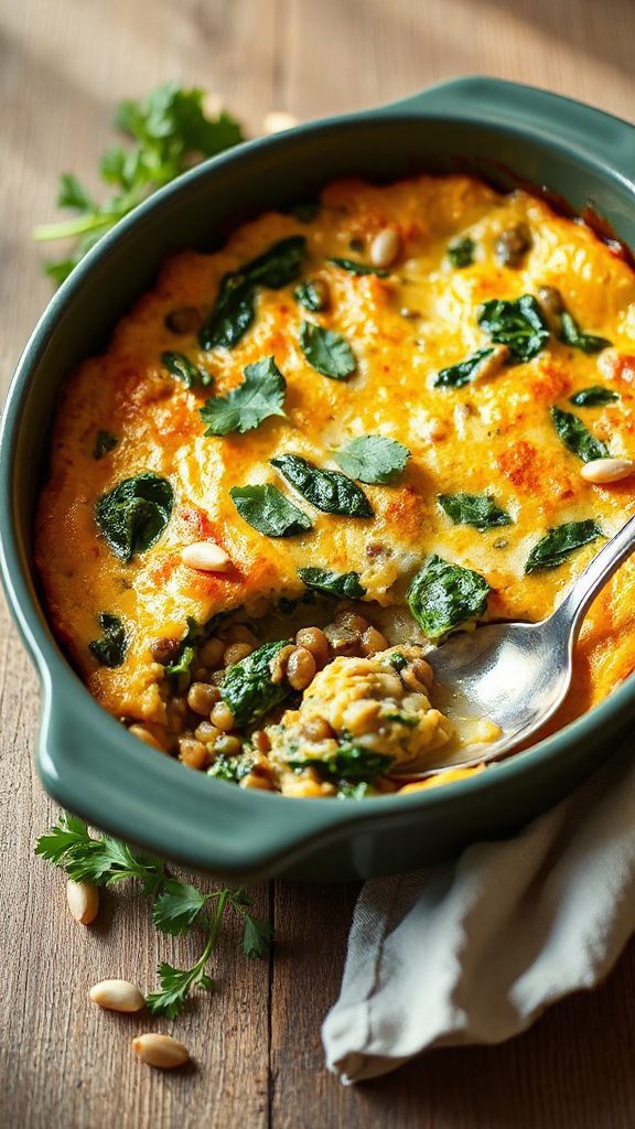protein packed lentil casserole