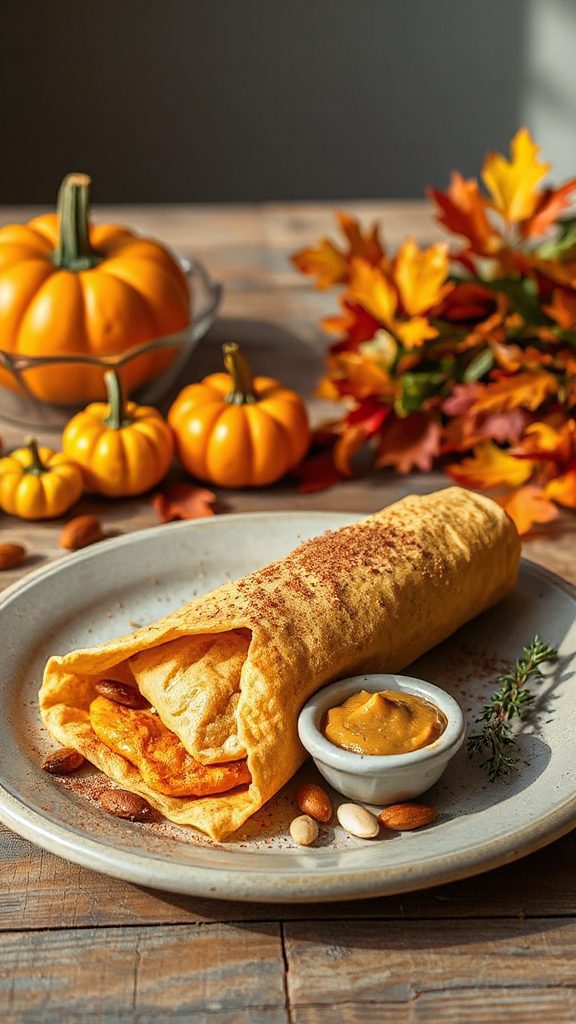 pumpkin almond butter wrap