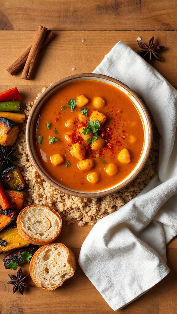pumpkin and chickpeas quinoa dish
