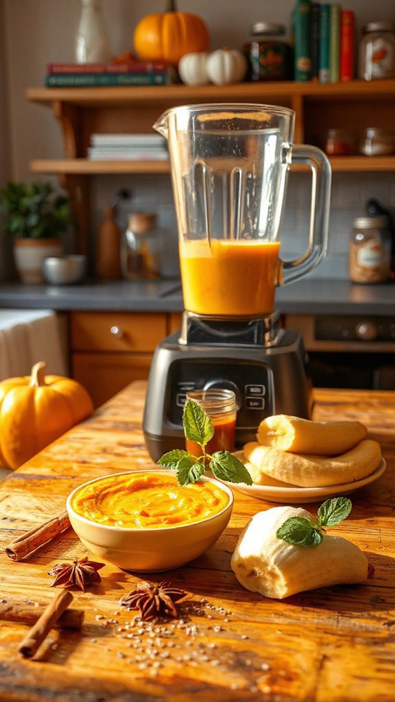 pumpkin banana yogurt smoothie