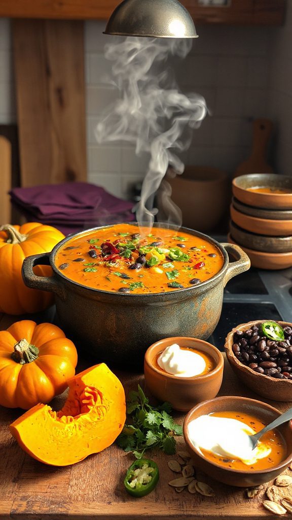 pumpkin black bean chili