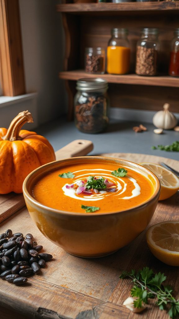 pumpkin black bean soup