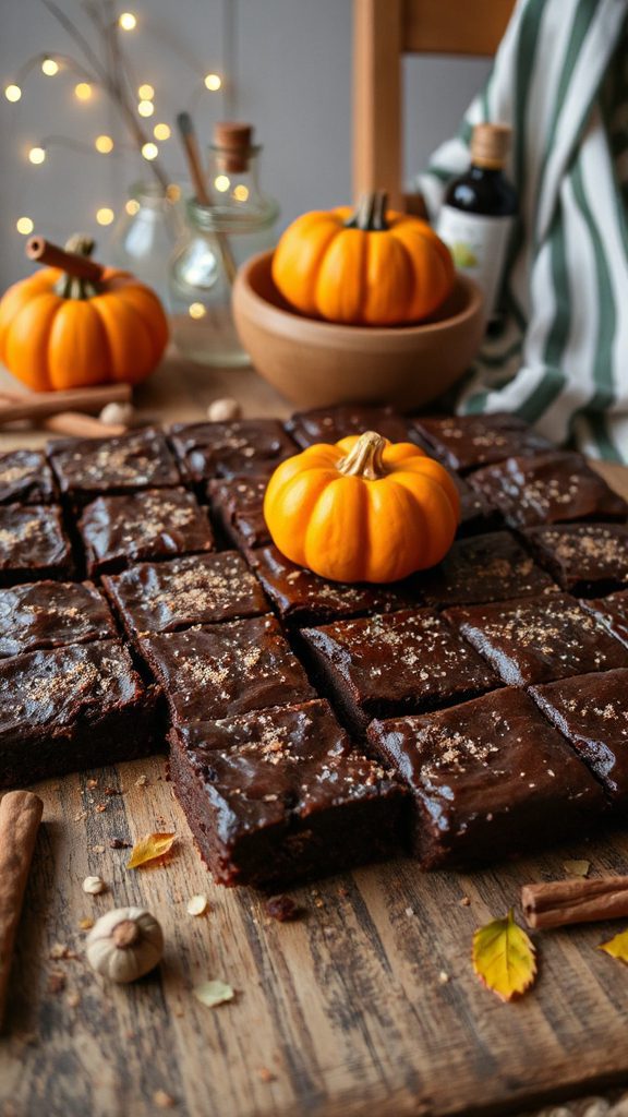 pumpkin brownies halloween treat
