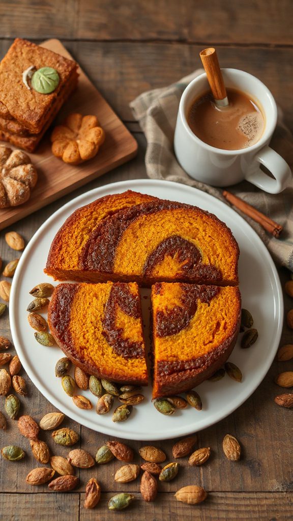 pumpkin cake with wasabi
