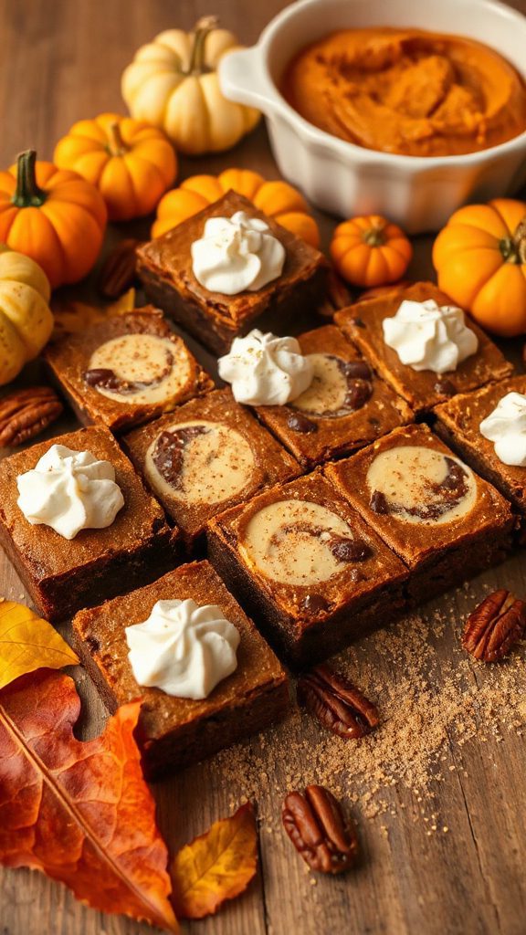 pumpkin cheesecake brownie delight