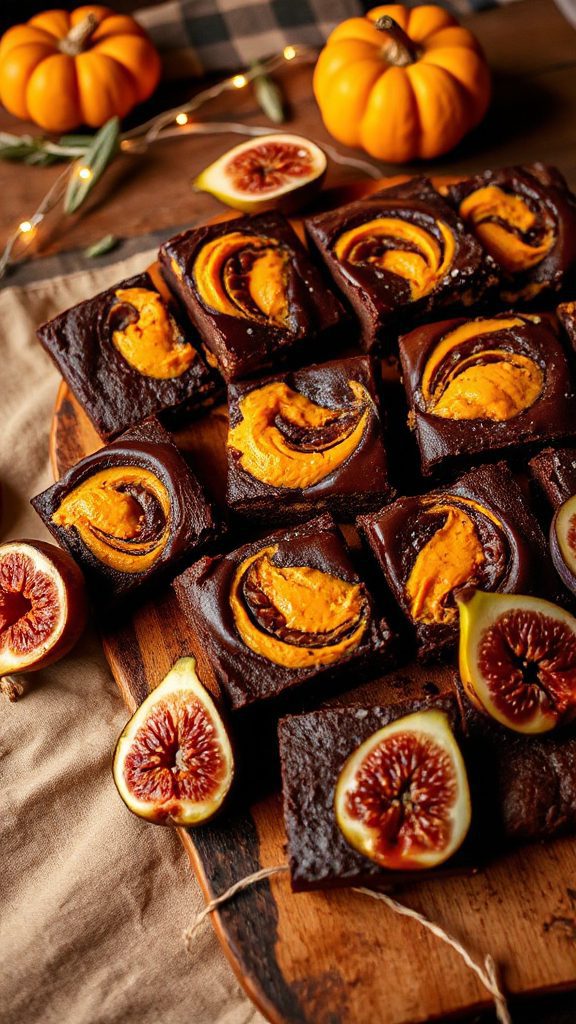 pumpkin cheesecake swirl brownies