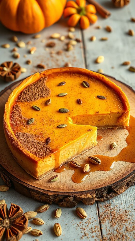 pumpkin cheesecake with cauliflower crust