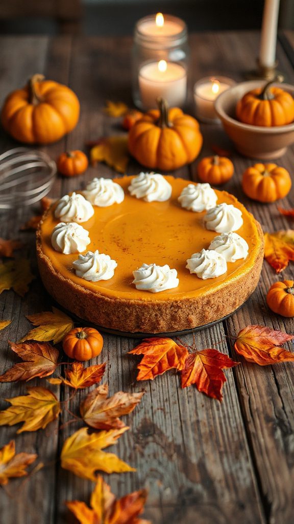 pumpkin cheesecake with gingersnap crust