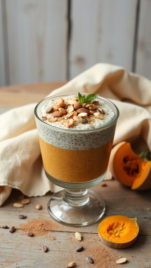 pumpkin chia layered dessert