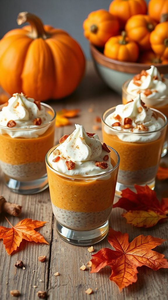 pumpkin chia pudding cups