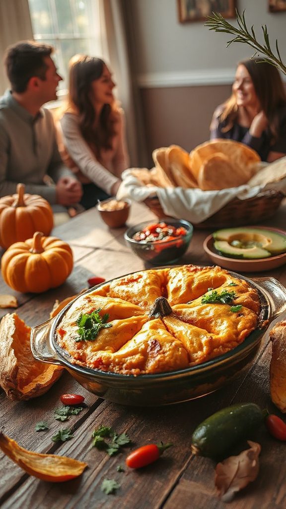 pumpkin chicken tamale pie