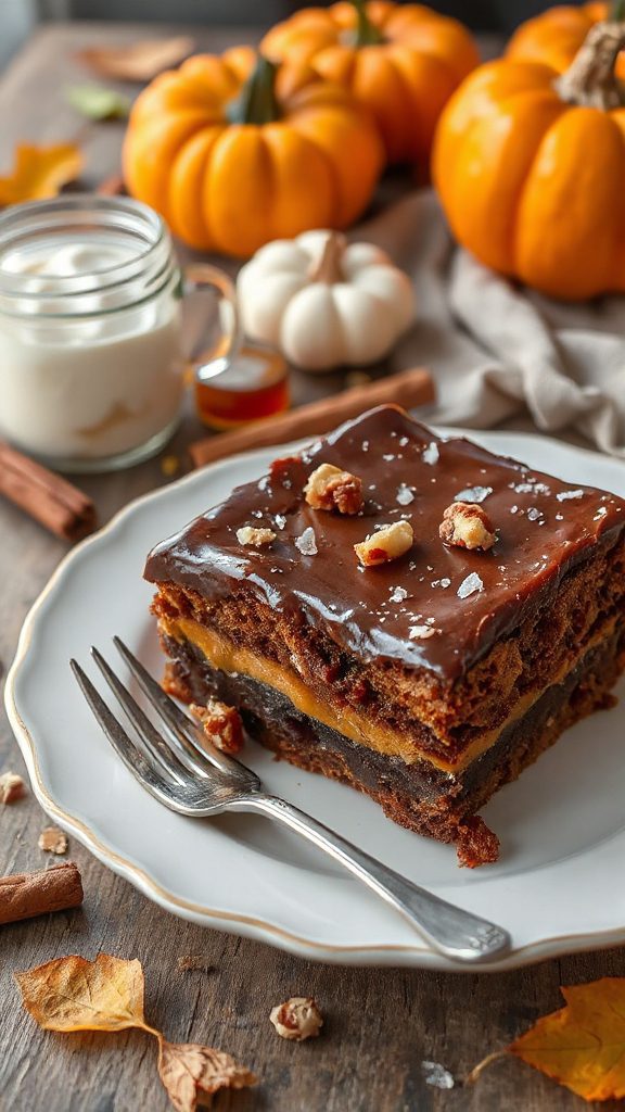 pumpkin chocolate brownie fusion