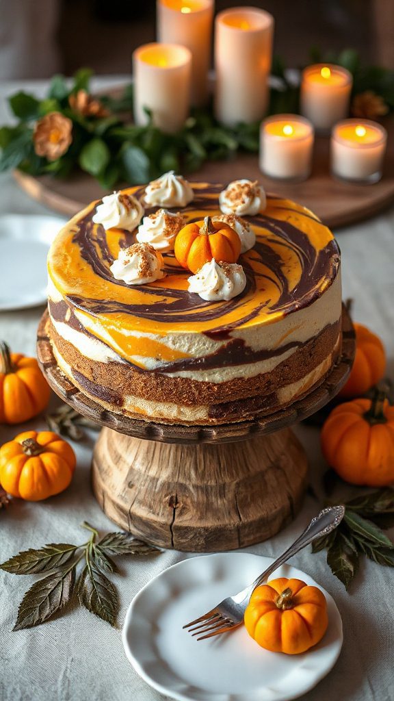 pumpkin chocolate cheesecake delight