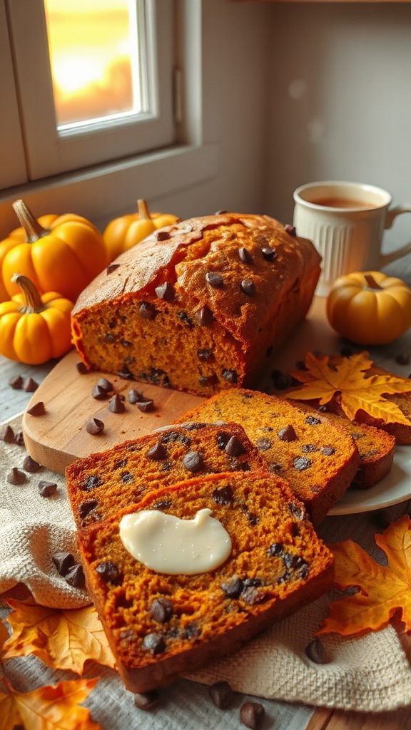 pumpkin chocolate chip bread