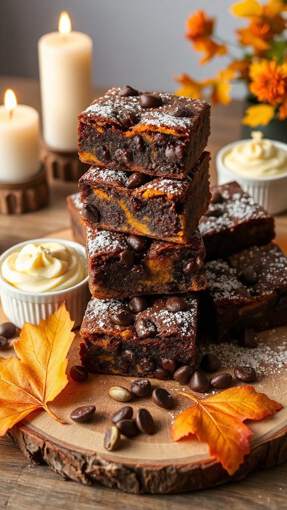 pumpkin chocolate chip brownies