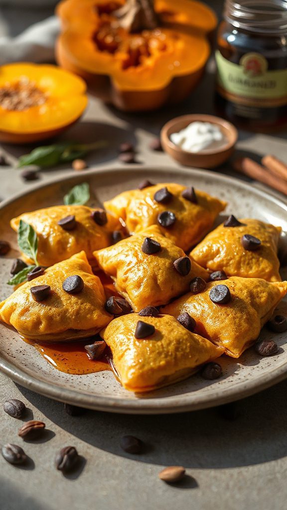 pumpkin chocolate chip dumplings