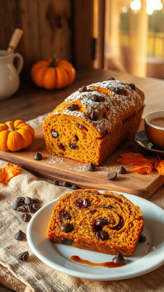 pumpkin chocolate chip loaf