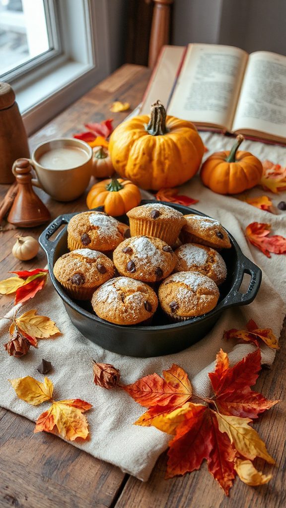pumpkin chocolate chip muffins