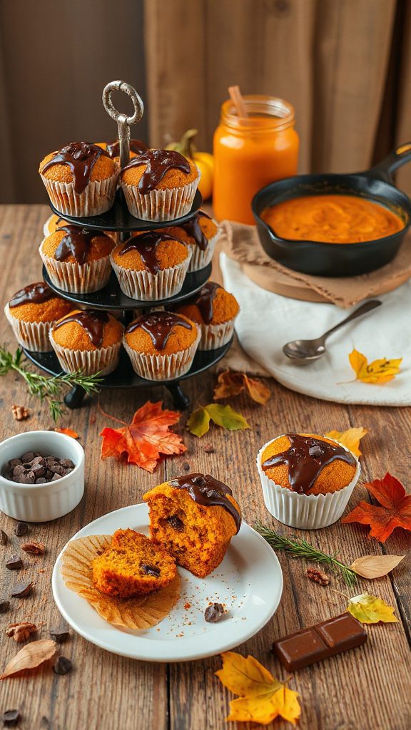 pumpkin chocolate chip muffins