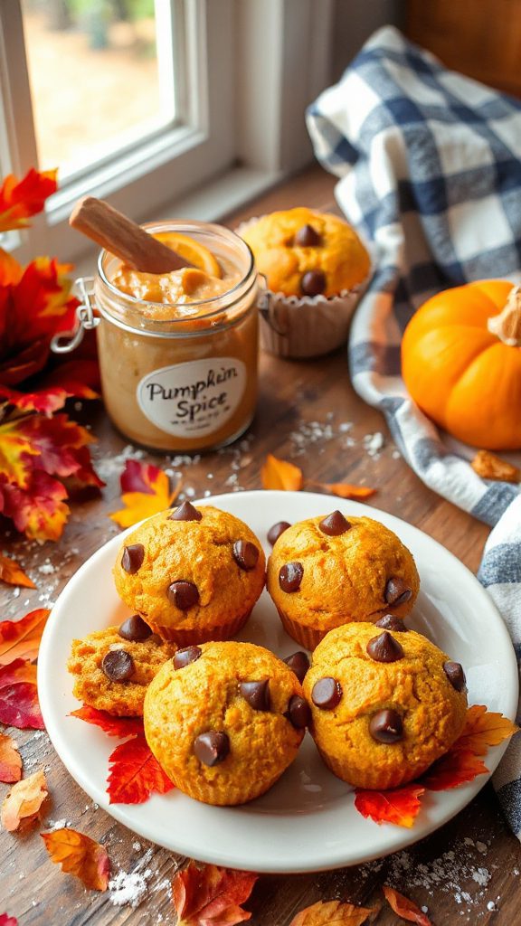 pumpkin chocolate chip muffins