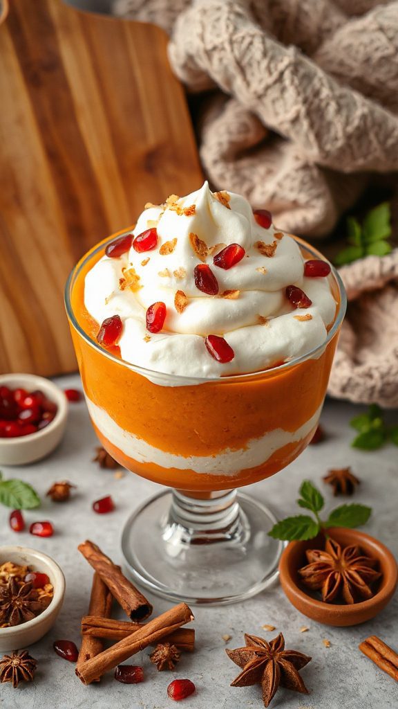 pumpkin coconut dessert parfait