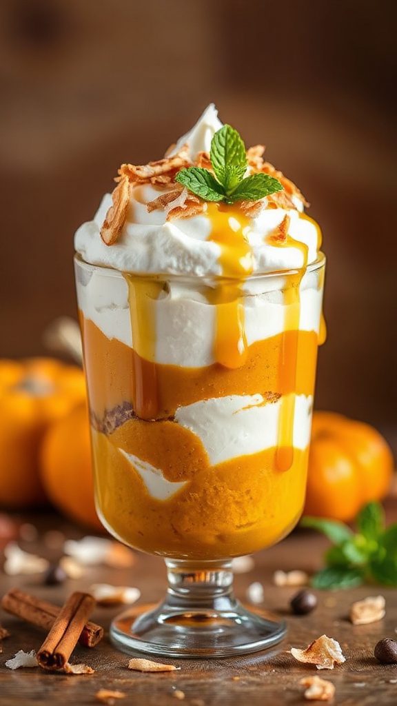 pumpkin coconut layered dessert