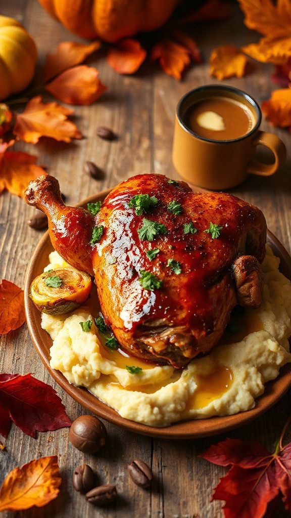 pumpkin coffee glazed chicken