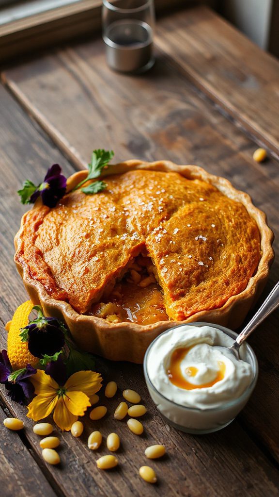 pumpkin corn tamale dessert pie