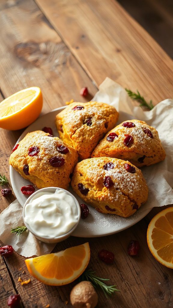 pumpkin cranberry scones recipe